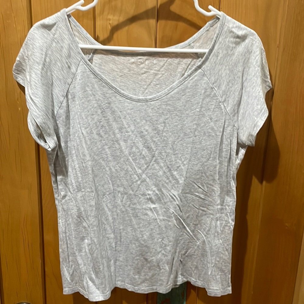 LOFT Cap Sleeve Soft Cotton Shirt